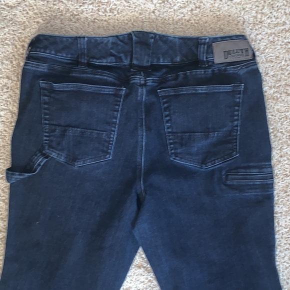 Duluth Trading Flex Double-Chapped Work Jeans Womens 14x31 Curvesetter - Picture 4 of 5